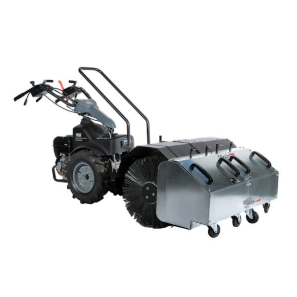 Motorgeräteträger Nero MGT-420 mit Kehrbesen und Auffangbox